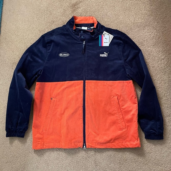 Puma x Butter Goods Corduroy Track Jacket“Peacoat” Mens Sz Medium (532436-06)